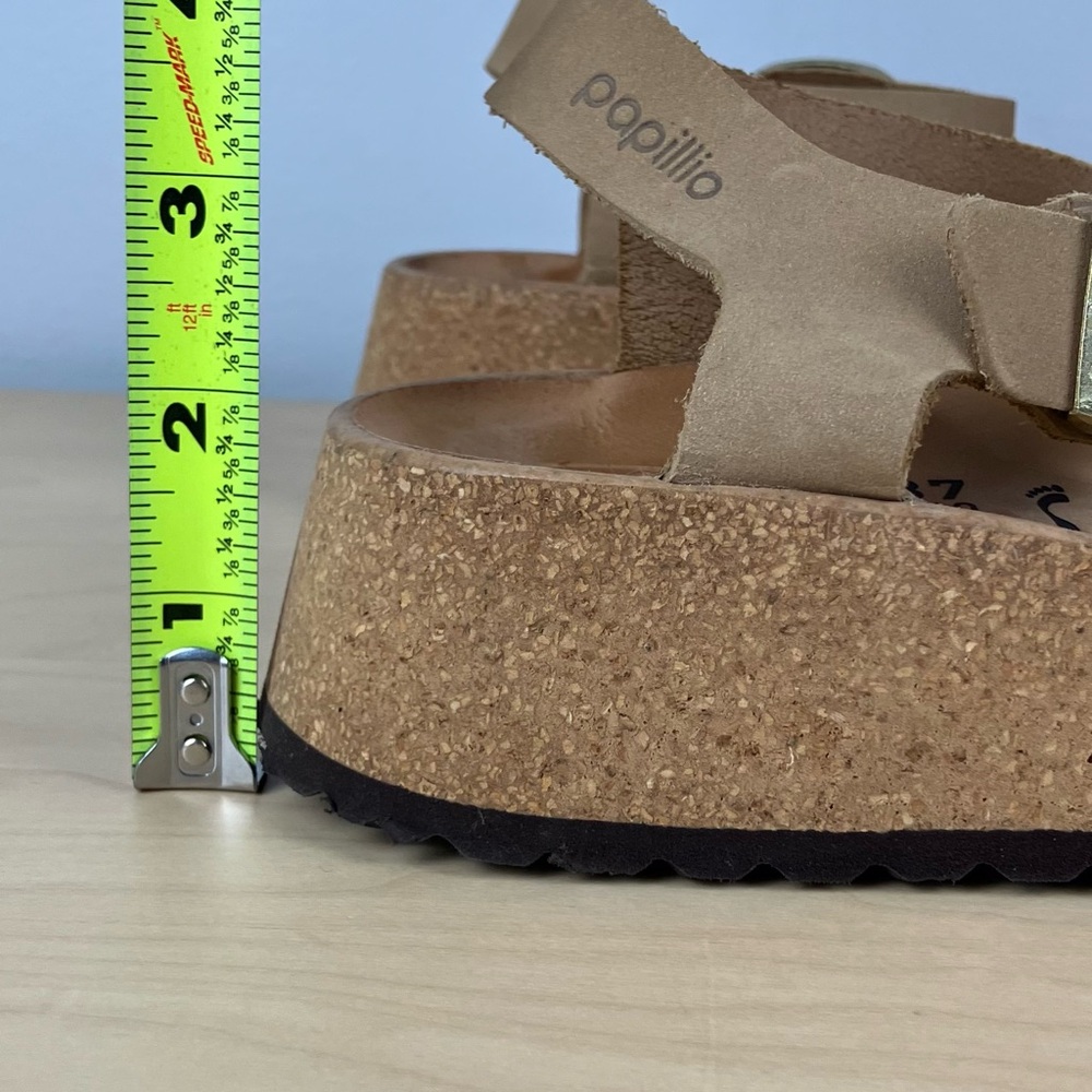 Birkenstock Papillio Women’s Size 37 / 6.0 Glenda Light Tan Leather Sandals - Picture 12 of 12